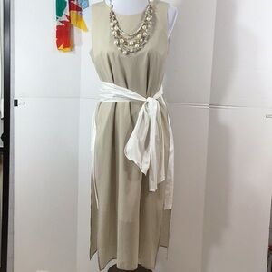 Fabiana Filippi two tone silk shift dress